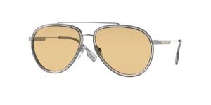 Burberry Oliver Gunmetal Aviator Sunglasses Bundle