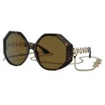 Versace Women's Havana Frame Sunglasses with Brown Lenses