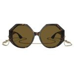 Versace Women's Havana Frame Sunglasses with Brown Lenses
