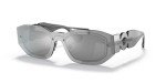 Versace Men's Transparent Grey Sunglasses with Silver Lenses