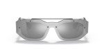Versace Men's Transparent Grey Sunglasses with Silver Lenses