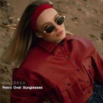 VIA LEECA 90s Retro Oval Sunglasses for Everyone