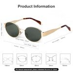 VIA LEECA 90s Retro Oval Sunglasses for Everyone