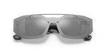 Versace Men's Transparent Grey Sunglasses with Silver Lenses