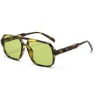 Retro Square Aviator Sunglasses for Trendy Style
