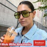 Retro Square Aviator Sunglasses for Trendy Style