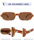 VANLINKER 90s Retro Polarized Tortoiseshell Sunglasses