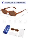 VANLINKER 90s Retro Polarized Tortoiseshell Sunglasses