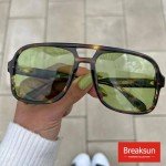 Retro Square Aviator Sunglasses for Trendy Style