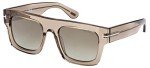 Tom Ford FAUSTO Transparent Brown/Green Sunglasses
