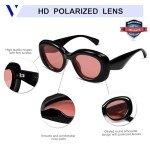 Trendy Oversized Round Polarized Sunglasses for All