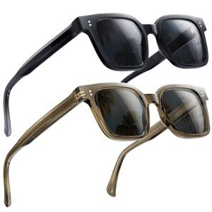 Trendy Polarized Retro Sunglasses for All (2 Pack)