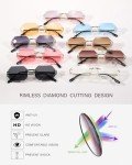 Gold Frameless Octagon Sunglasses for Men & Women
