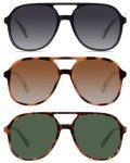 Retro Square Aviator Sunglasses for Women and Men
