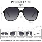 Retro Square Aviator Sunglasses for Women and Men