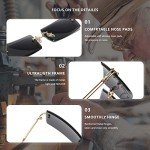 Retro Rimless Rectangle Sunglasses in Blue and Gold