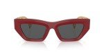 Versace Women's Red Frame Sunglasses with Gray Lenses