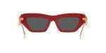 Versace Women's Red Frame Sunglasses with Gray Lenses