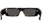 Gucci Black/Grey Rectangular Men's Sunglasses 54mm