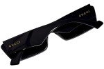 Gucci Black/Grey Rectangular Men's Sunglasses 54mm