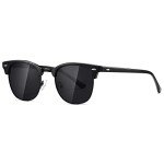 AEVOGUE Retro Polarized Sunglasses - All Black
