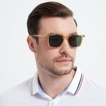 Unisex Vintage Retro Square Tinted Sunglasses