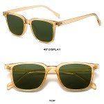 Unisex Vintage Retro Square Tinted Sunglasses