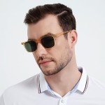 Unisex Vintage Retro Square Tinted Sunglasses