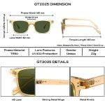 Unisex Vintage Retro Square Tinted Sunglasses