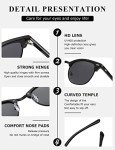 AEVOGUE Retro Polarized Sunglasses - All Black