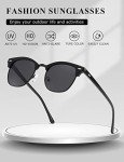 AEVOGUE Retro Polarized Sunglasses - All Black