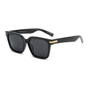 Black Oversized Polarized Rectangle Sunglasses for All