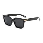 Black Oversized Polarized Rectangle Sunglasses for All