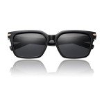 Black Oversized Polarized Rectangle Sunglasses for All