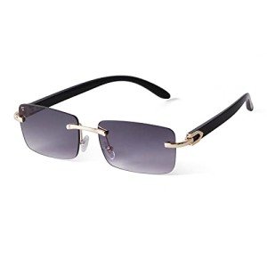 Trendy Rimless Sunglasses with Tinted Lenses