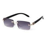 Trendy Rimless Sunglasses with Tinted Lenses
