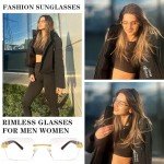 Trendy Rimless Square Sunglasses for All