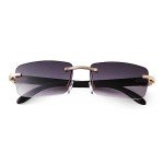 Trendy Rimless Sunglasses with Tinted Lenses