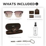 Tom Ford FT0367 River Geometric Sunglasses Bundle