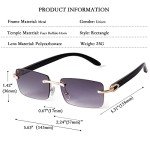 Trendy Rimless Sunglasses with Tinted Lenses