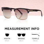 Tom Ford FT0367 River Geometric Sunglasses Bundle