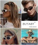 Retro 90's Rectangle Sunglasses for Women - UV400