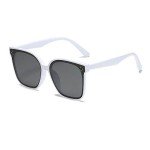 MAXJULI Oversized UV Protection Sunglasses - White/Black