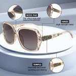 Sparkling Oversized Polarized Square Sunglasses HJ025