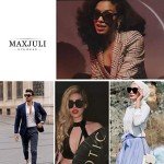 MAXJULI Oversized UV Protection Sunglasses - White/Black