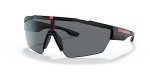 Prada PS 03XS Black Rubber Grey Polarized Sunglasses