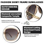 Sparkling Oversized Polarized Square Sunglasses HJ025