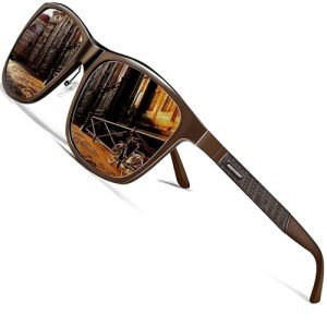 Men’s Polarized UV400 Square Sunglasses for Big Heads