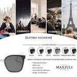 MAXJULI Oversized UV Protection Sunglasses - White/Black