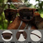 Men’s Polarized UV400 Square Sunglasses for Big Heads